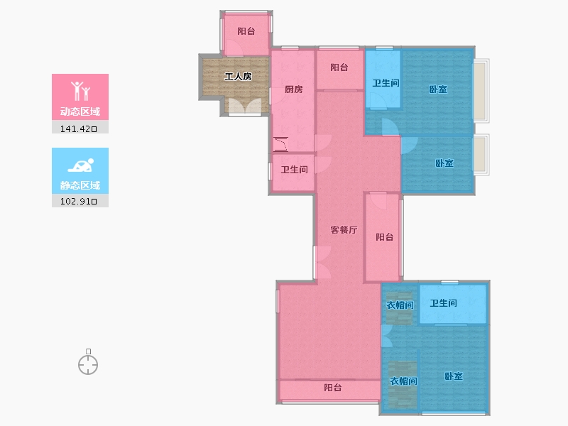 广东省-深圳市-华侨城新天鹅堡-240.00-户型库-动静分区