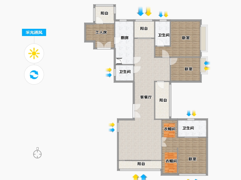 广东省-深圳市-华侨城新天鹅堡-240.00-户型库-采光通风