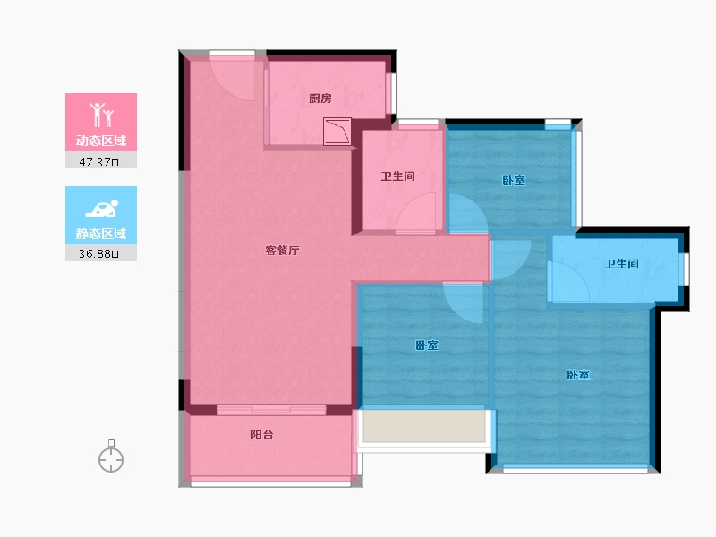 广东省-深圳市-东关珺府-75.00-户型库-动静分区