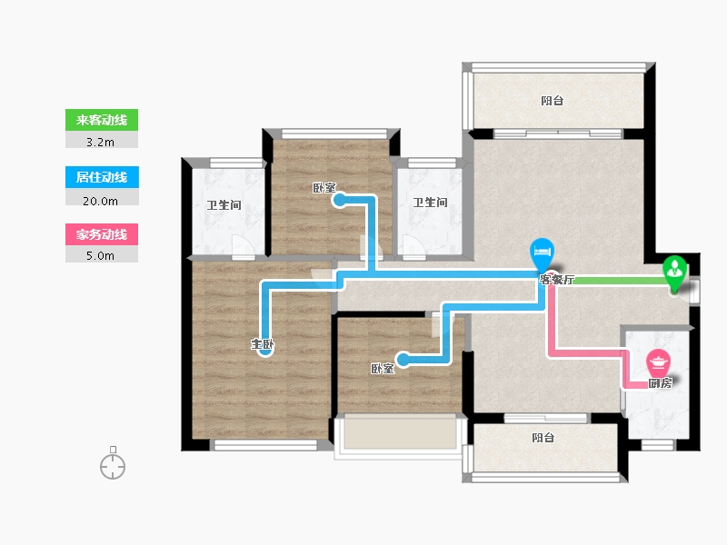 广东省-佛山市-龙光玖誉府-79.99-户型库-动静线