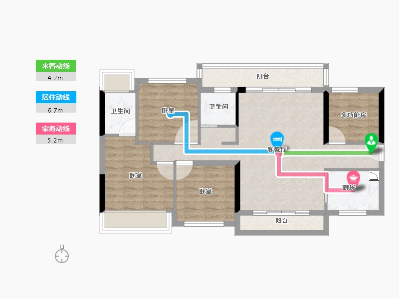 广东省-广州市-碧桂园云璟-79.23-户型库-动静线