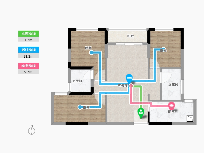 广东省-深圳市-启迪协信科技园-76.58-户型库-动静线