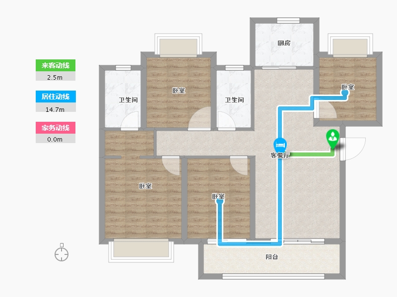 湖南省-长沙市-东原麓印长江-102.00-户型库-动静线