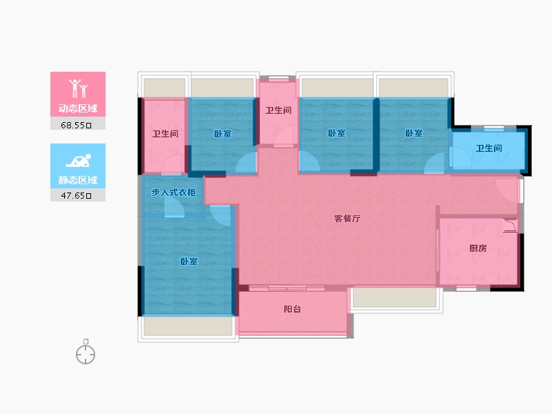 广东省-深圳市-东关珺府-103.72-户型库-动静分区