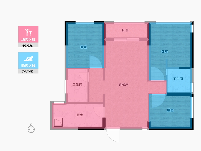 广东省-深圳市-启迪协信科技园-74.00-户型库-动静分区