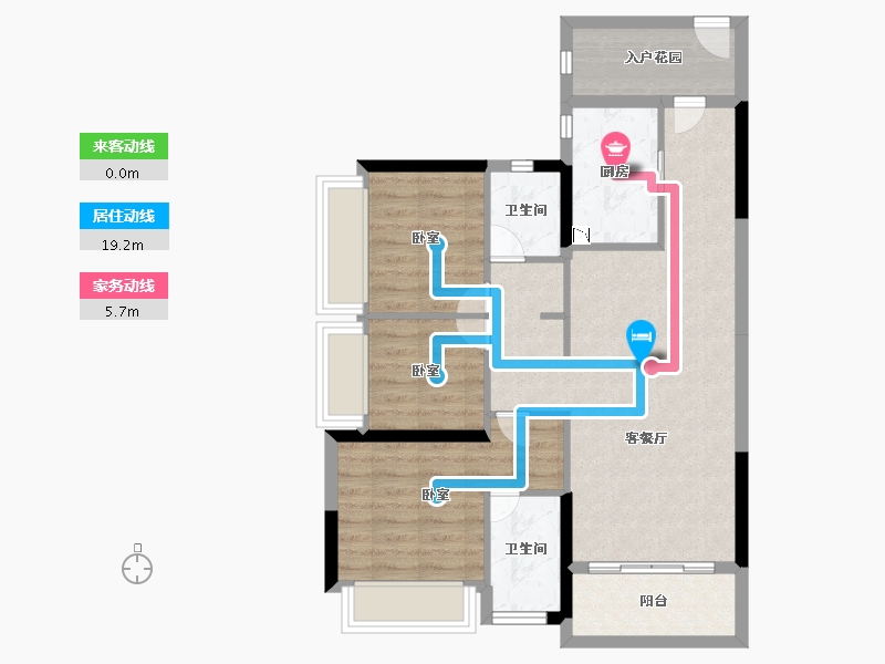 广东省-广州市-碧桂园玺悦-77.97-户型库-动静线