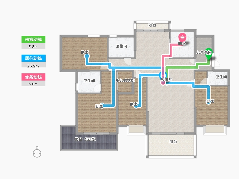 广东省-东莞市-湖景壹号庄园二期-179.02-户型库-动静线