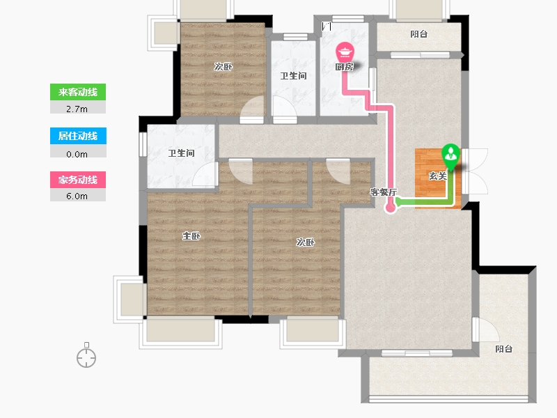 湖南省-长沙市-中国铁建山语城-106.38-户型库-动静线