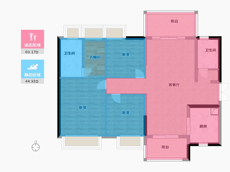 广东省-珠海市-时代倾城·天宸-94.00-户型库-动静分区