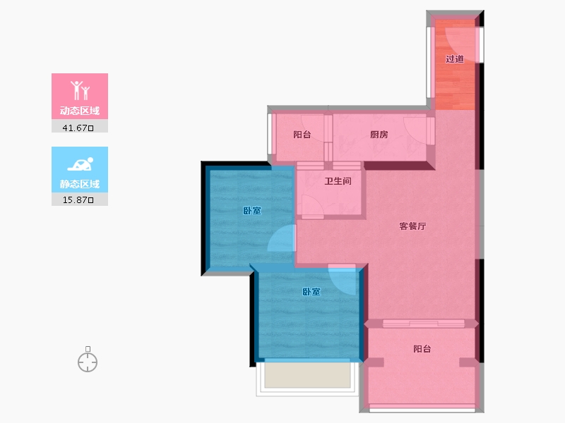 广东省-深圳市-红花雅筑-49.85-户型库-动静分区