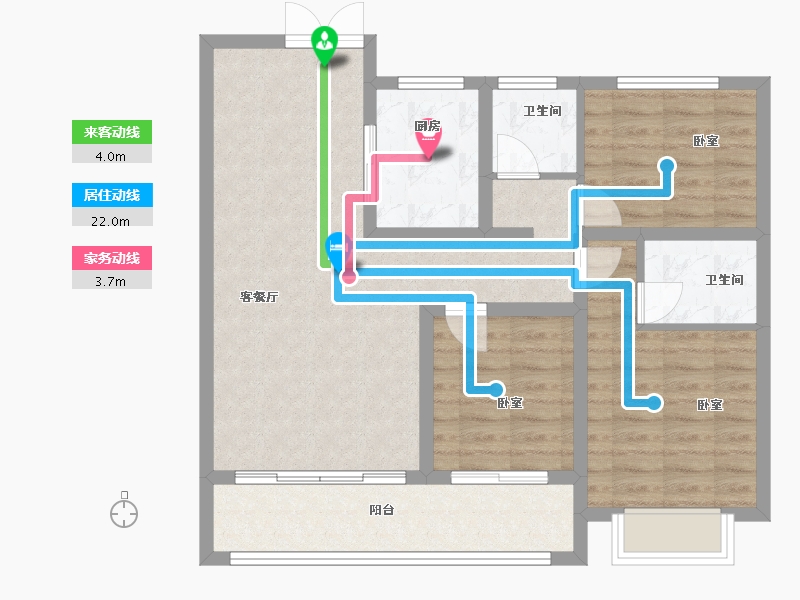 山东省-泰安市-鲁投天赋青云-84.72-户型库-动静线