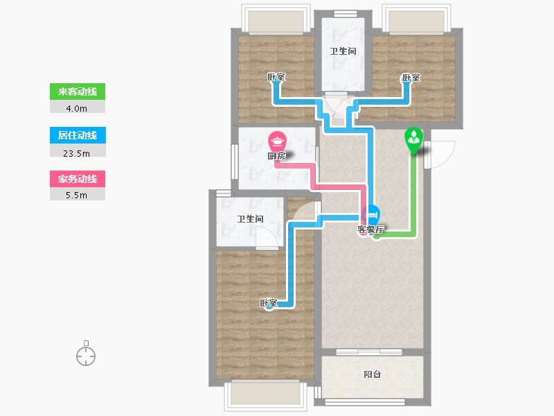 湖北省-武汉市-保利和光晨樾-82.88-户型库-动静线