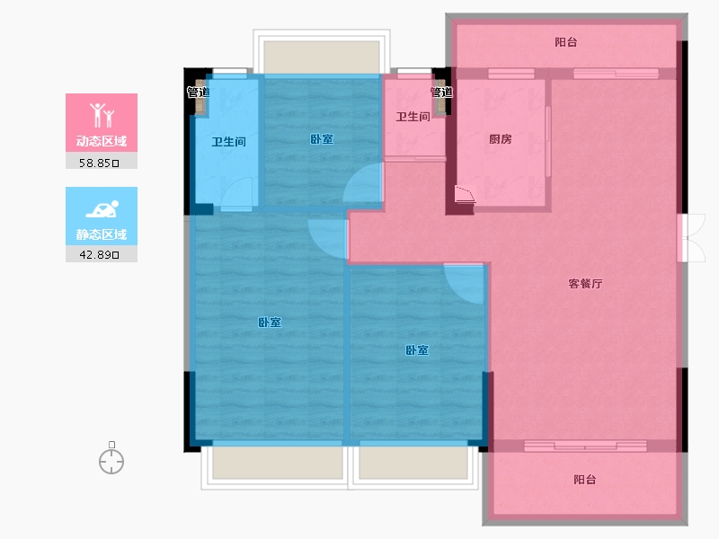 广东省-韶关市-南雄市源河汇景-92.39-户型库-动静分区