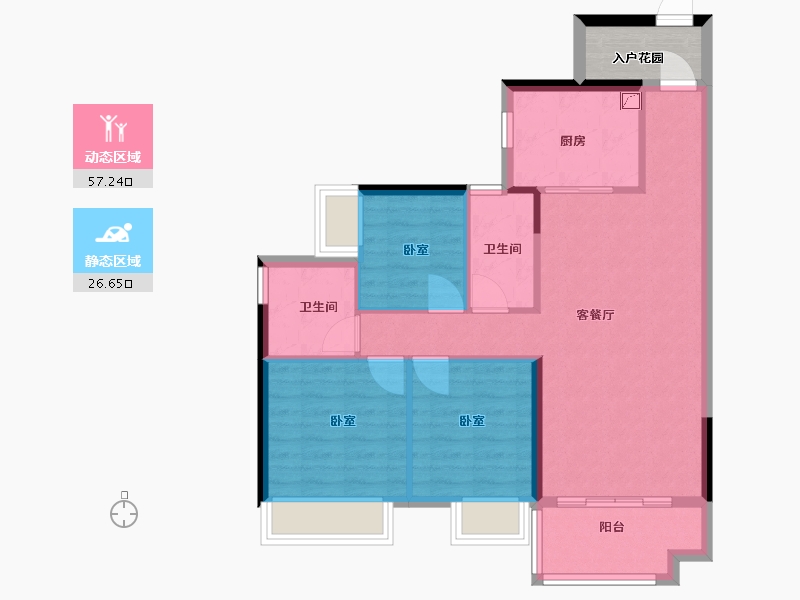 广东省-珠海市-时代倾城·天宸-79.00-户型库-动静分区