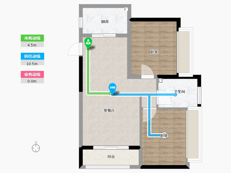 湖北省-武汉市-世界城香榭丽舍-66.09-户型库-动静线