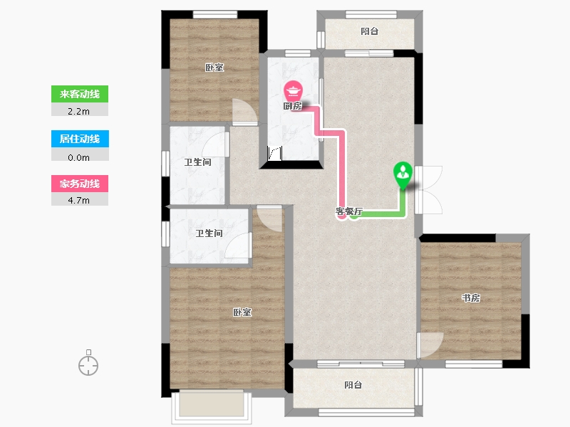 湖南省-长沙市-中交·中央公园-93.67-户型库-动静线