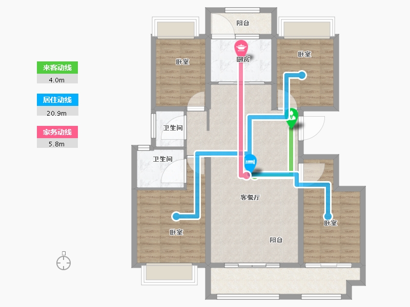 山东省-泰安市-基业·尚城-109.00-户型库-动静线