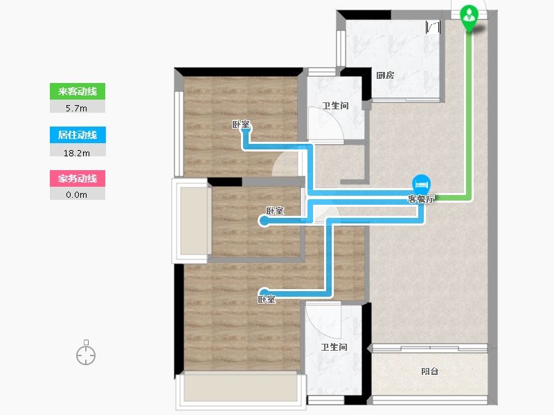 广东省-珠海市-万科第五园-70.01-户型库-动静线