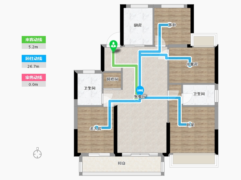 湖北省-武汉市-绿地光谷中心城高层-97.59-户型库-动静线