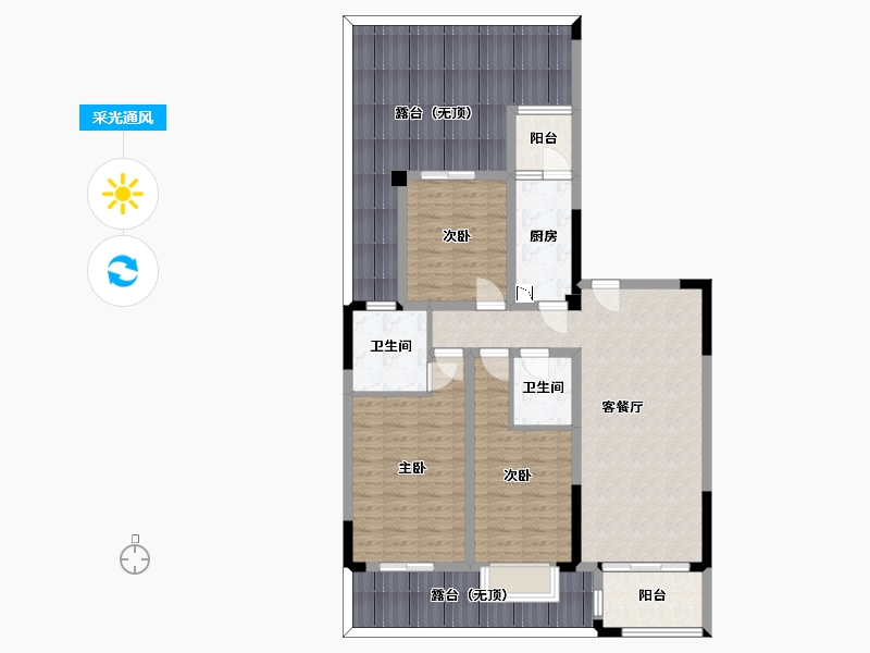 四川省-阿坝藏族羌族自治州-滨江花园-124.28-户型库-采光通风