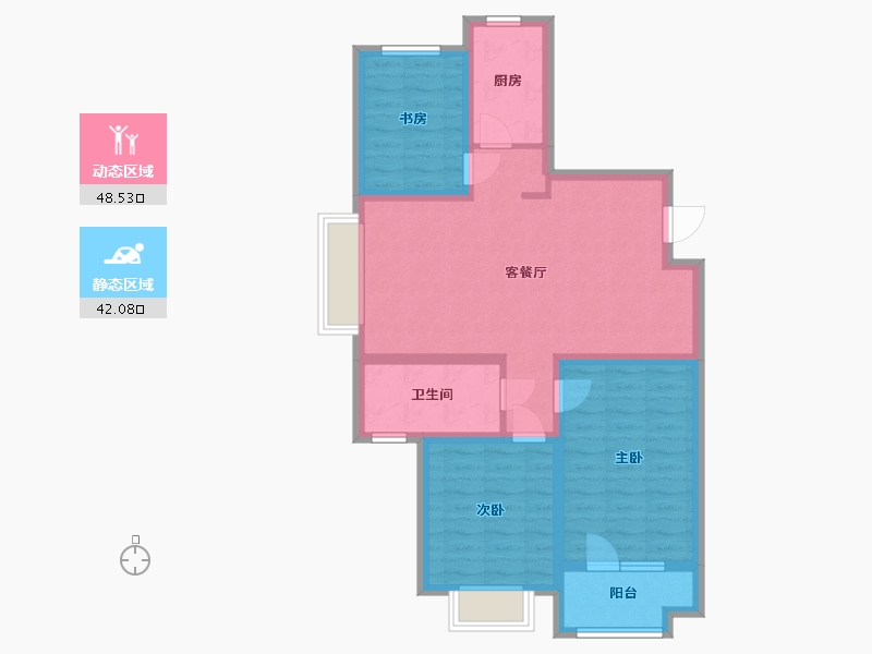 山东省-烟台市-城发泰颐新城-80.18-户型库-动静分区