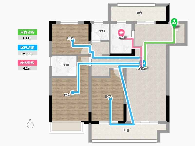 湖南省-长沙市-澳海文澜府-95.59-户型库-动静线