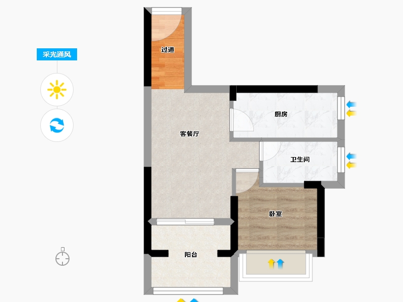 广东省-深圳市-红花雅筑-38.62-户型库-采光通风