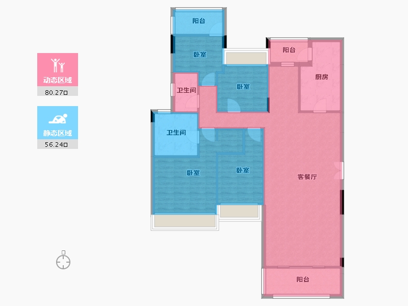 广东省-惠州市-海伦堡海伦时光-124.24-户型库-动静分区