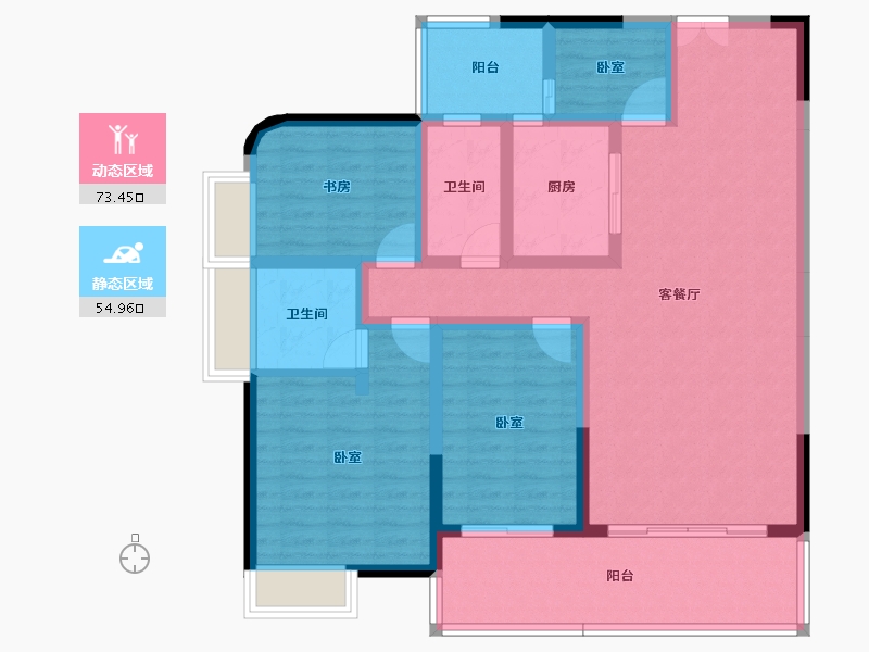 广东省-惠州市-华晟豪庭三期-114.50-户型库-动静分区