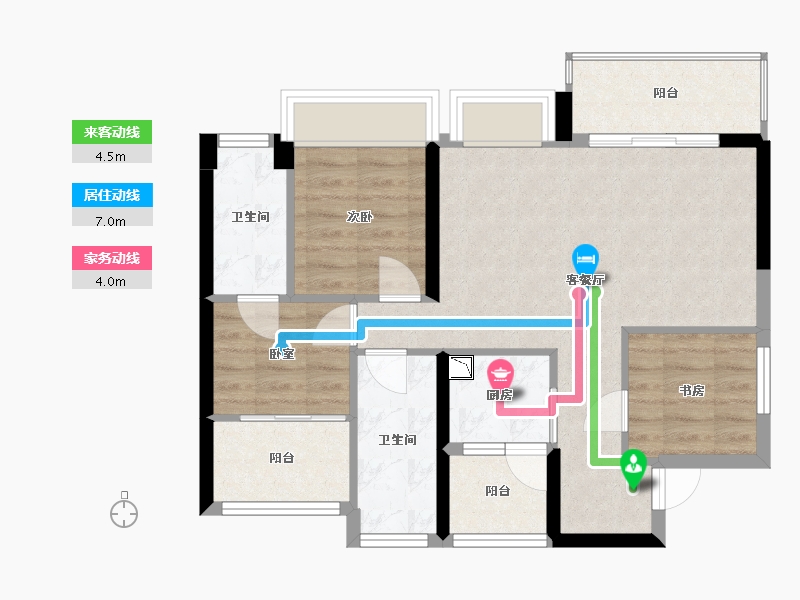 广东省-深圳市-锦顺星苑-72.61-户型库-动静线