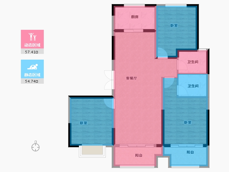 山东省-泰安市-融锦·锦华园-101.00-户型库-动静分区