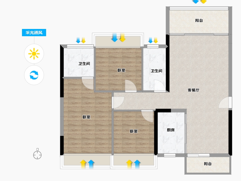 湖南省-郴州市-林邑翰庭-100.00-户型库-采光通风