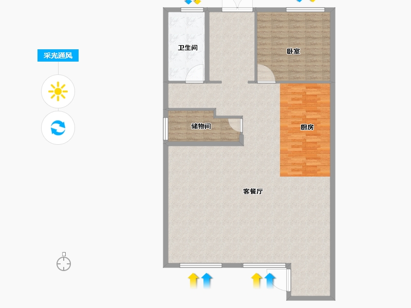 湖北省-武汉市-驿山高尔夫-129.01-户型库-采光通风