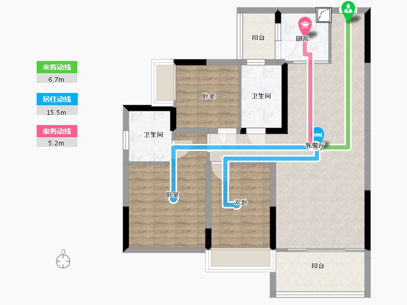 湖南省-郴州市-五岭央著-92.00-户型库-动静线