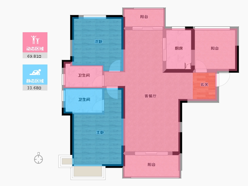 湖南省-长沙市-中国铁建山语城-92.83-户型库-动静分区