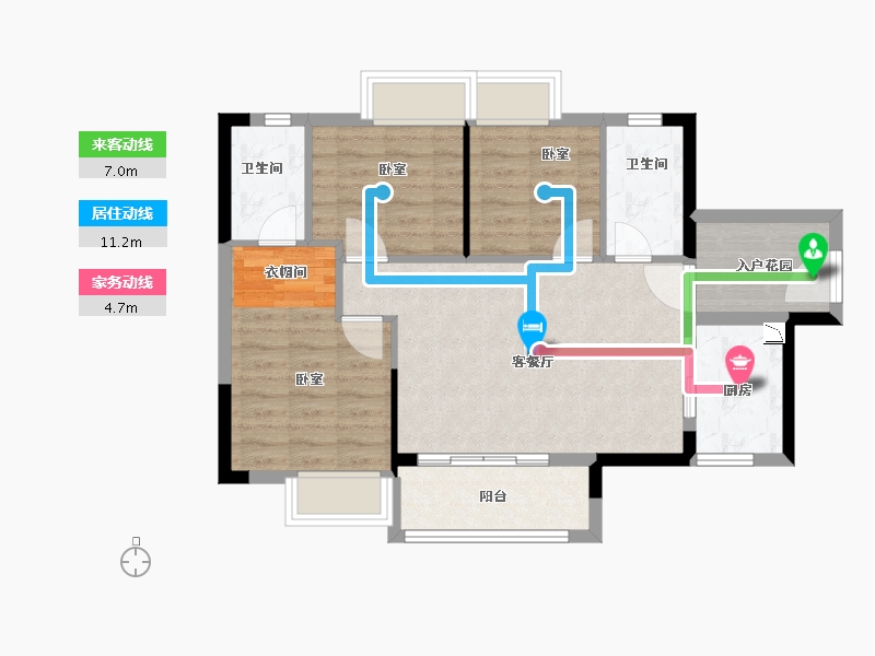 广东省-广州市-北部万科城-74.99-户型库-动静线