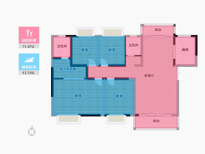 湖南省-岳阳市-星宇总部国际-121.05-户型库-动静分区