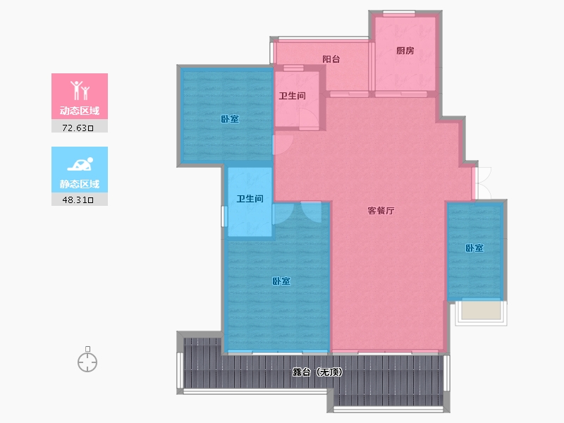 广东省-东莞市-湖景壹号庄园二期-129.42-户型库-动静分区