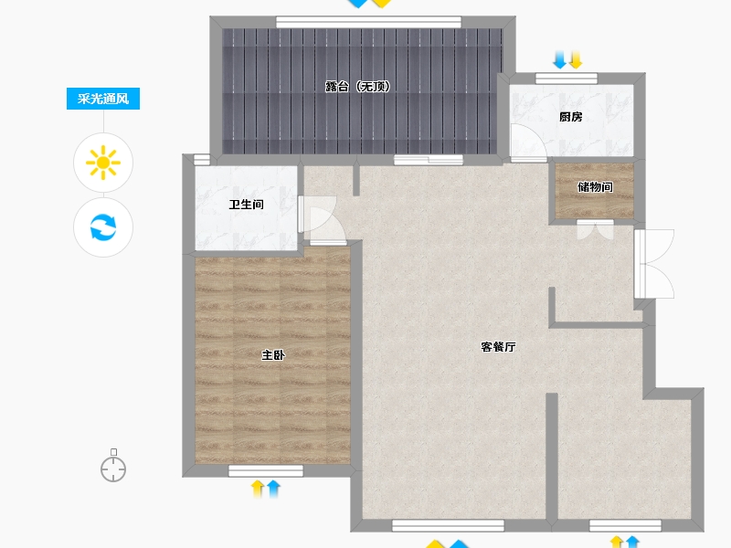 河北省-邯郸市-泽信红熙府-85.00-户型库-采光通风