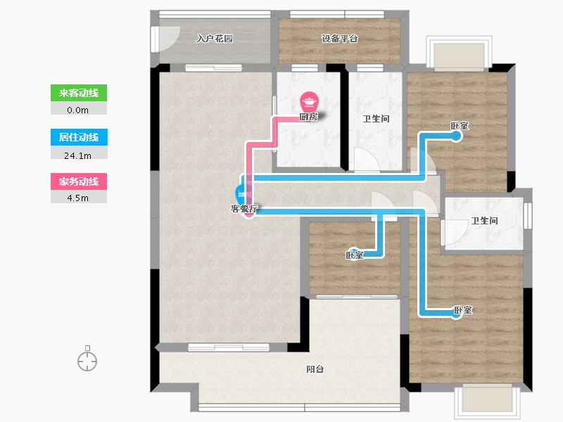 湖南省-怀化市-力达·阅江山-108.74-户型库-动静线