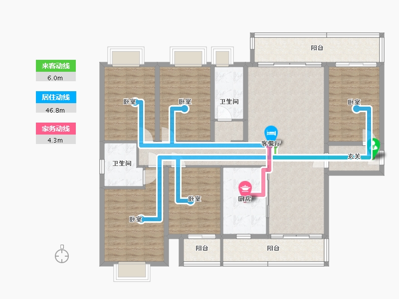 湖南省-怀化市-恒辉·今典广场-144.40-户型库-动静线