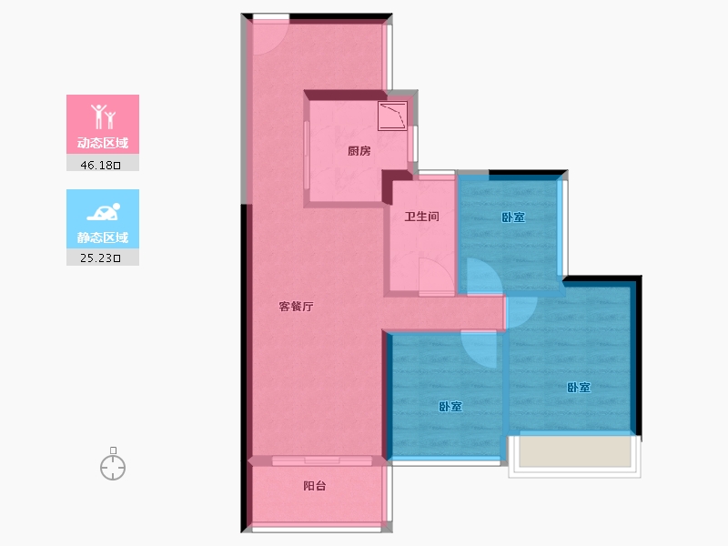 广东省-广州市-中建·鄂旅投岭南悦府-63.00-户型库-动静分区