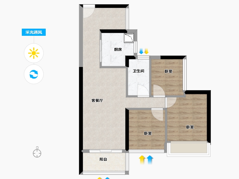 广东省-广州市-中建·鄂旅投岭南悦府-63.00-户型库-采光通风