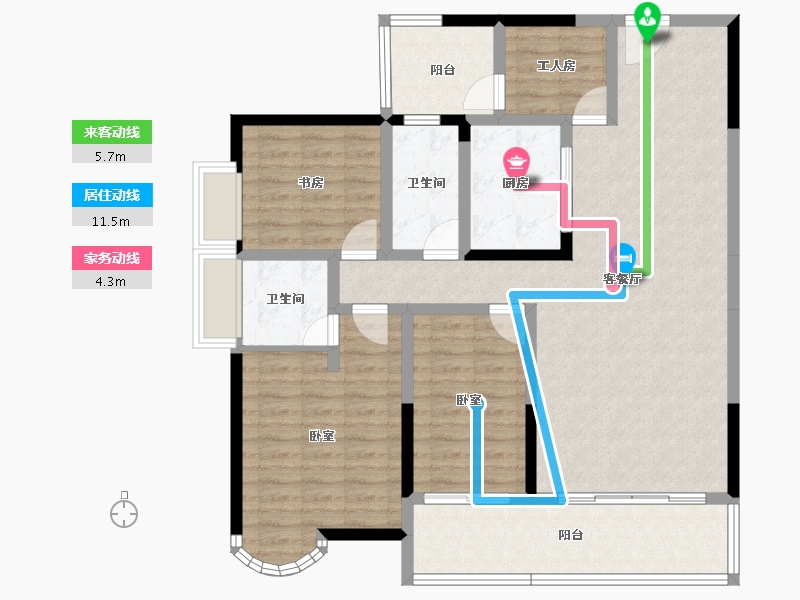 广东省-惠州市-华晟豪庭三期-116.23-户型库-动静线