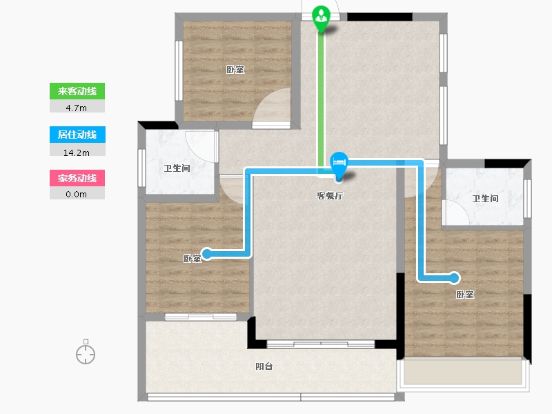 湖南省-常德市-石门三江欣城-105.00-户型库-动静线