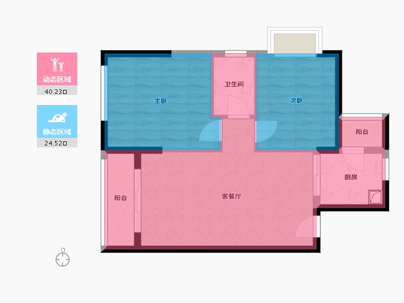 广东省-惠州市-荣佳国韵-57.94-户型库-动静分区