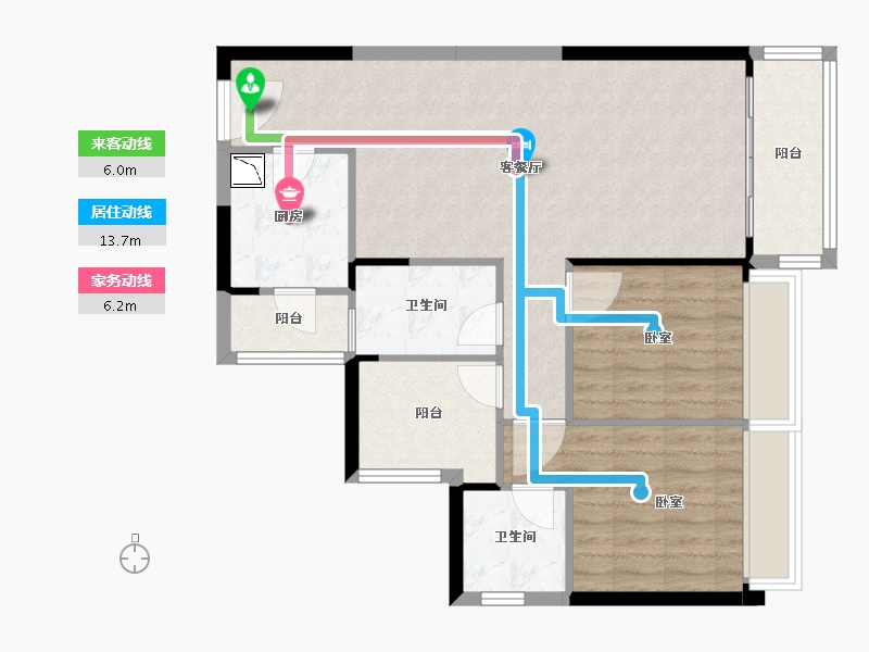 广东省-广州市-碧桂园凤凰湾-82.53-户型库-动静线