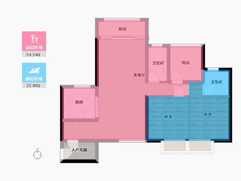 广东省-珠海市-时代都荟大境-72.22-户型库-动静分区