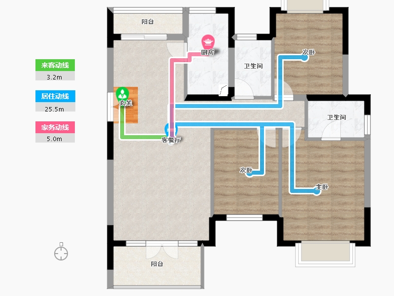 湖南省-长沙市-中国铁建山语城-90.61-户型库-动静线