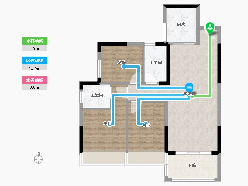 广东省-惠州市-锦地繁花五期-74.53-户型库-动静线